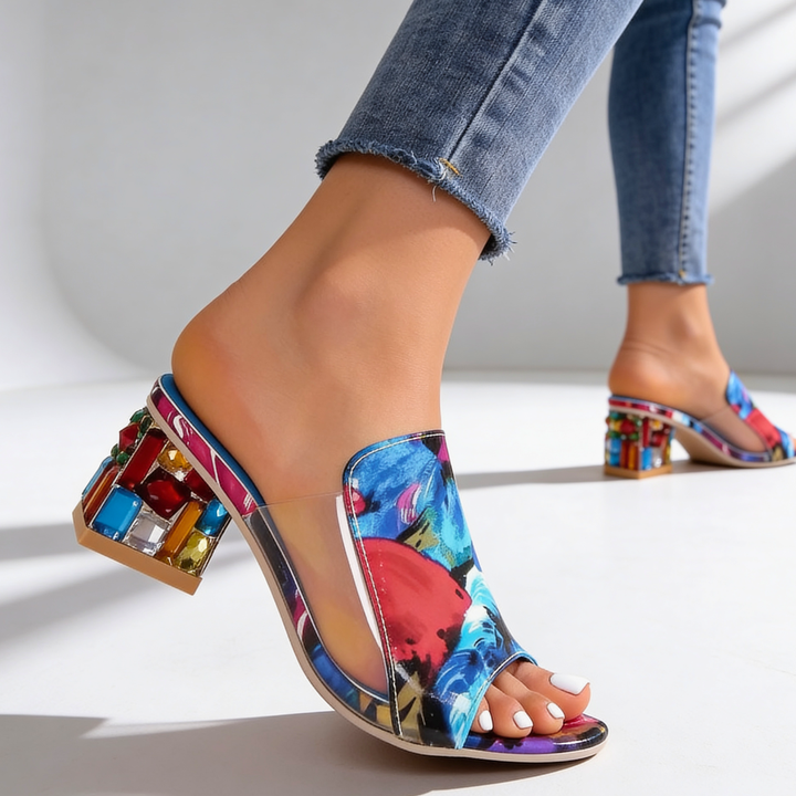 Margaux Jewel Heel Slides