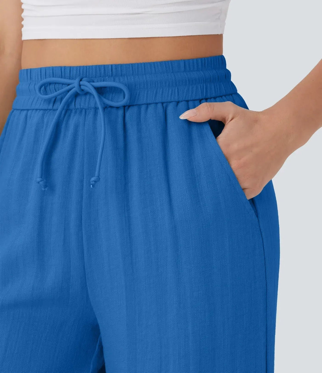LENA | Eleganckie lniane spodnie o lekkim kroju