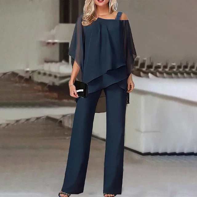 Veronica - Zestaw Elegancki z Rękawami Dolman