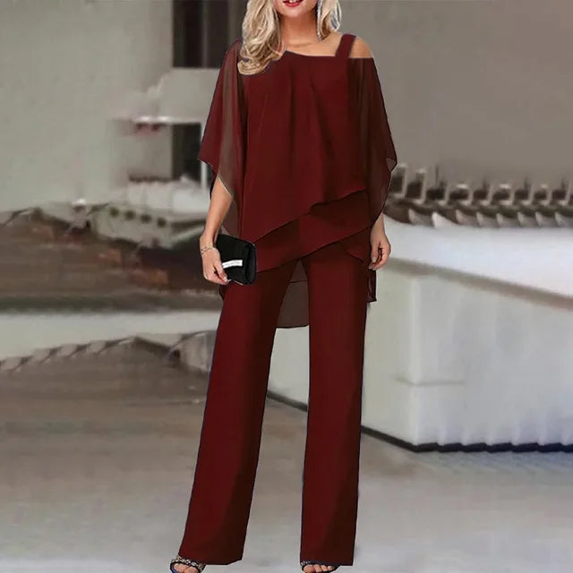 Veronica - Zestaw Elegancki z Rękawami Dolman