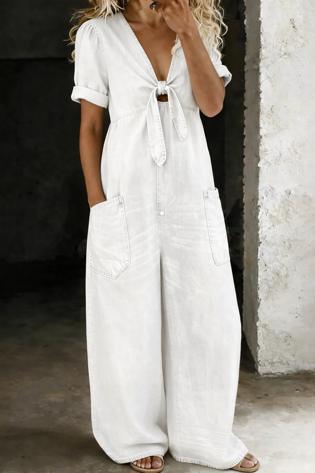 MARA™ | Combinaison denim col V