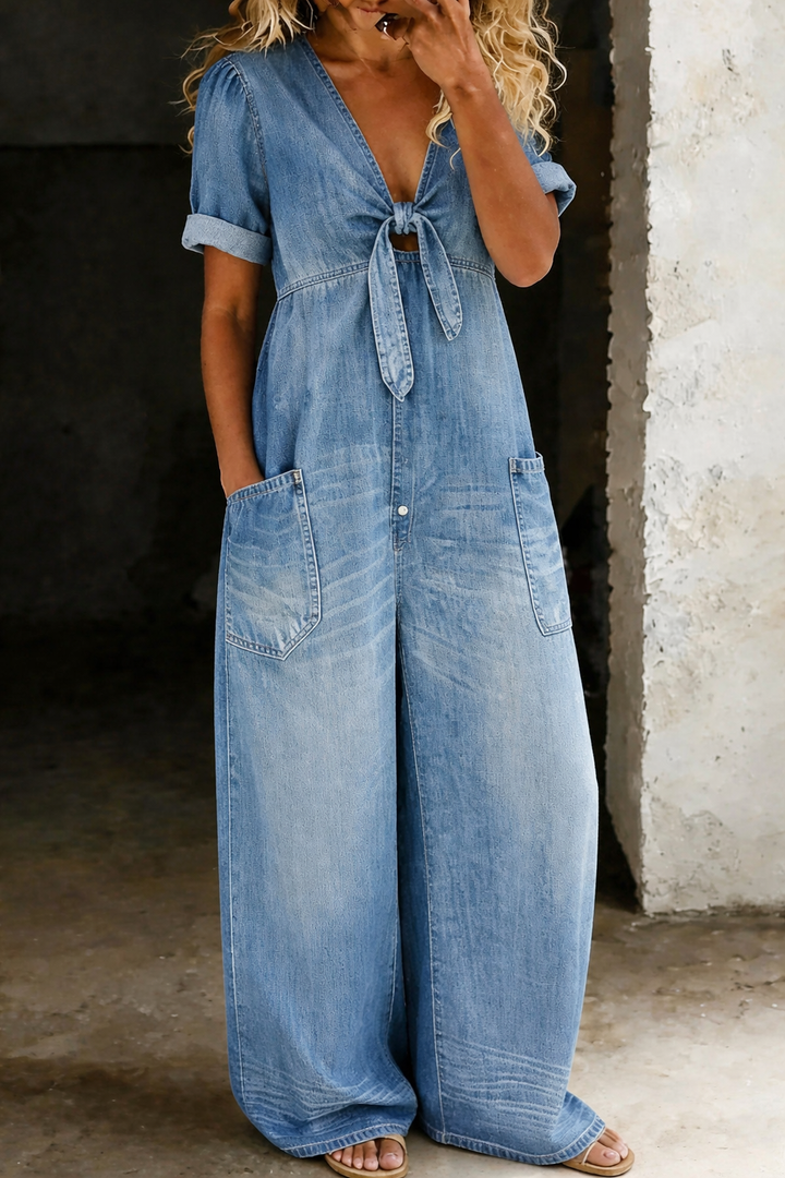 MARA™ | Combinaison denim col V