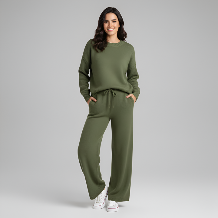 Valerios Fashion komplet odzieży domowej damskiej z miękkiej dzianiny