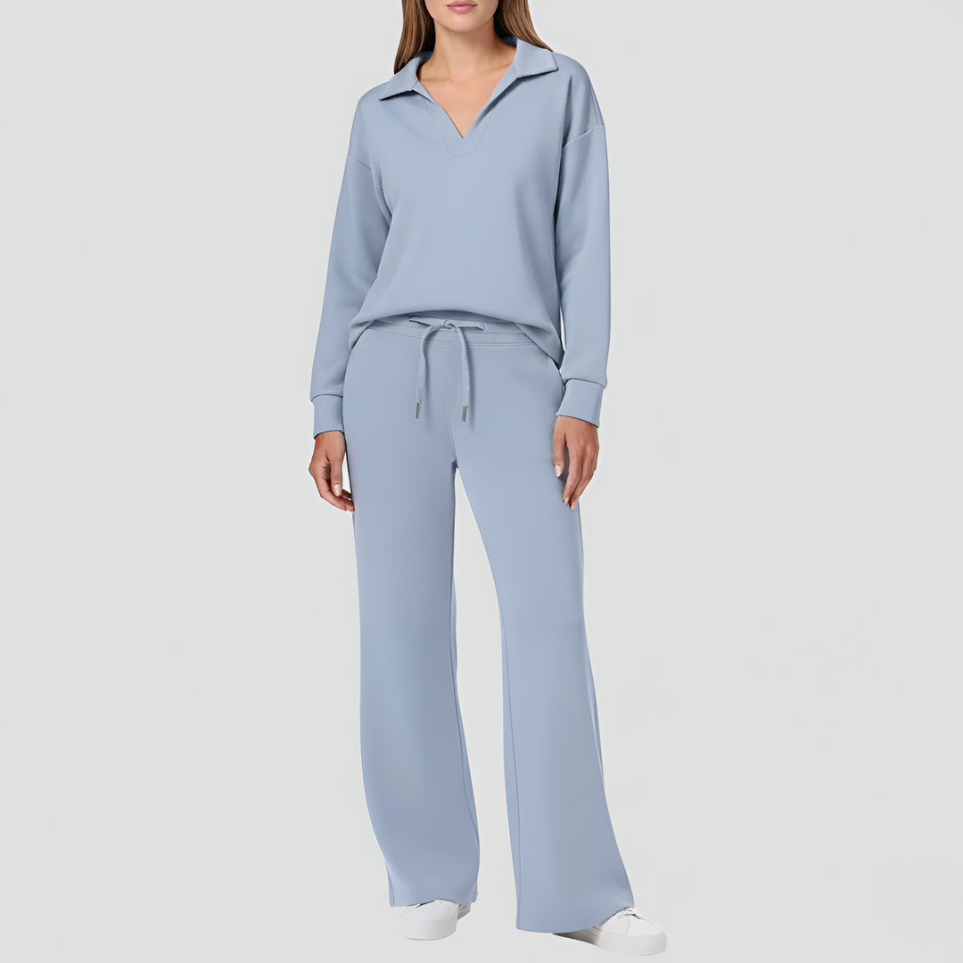 Valerios Fashion komplet damski dres z bawełny z polarem