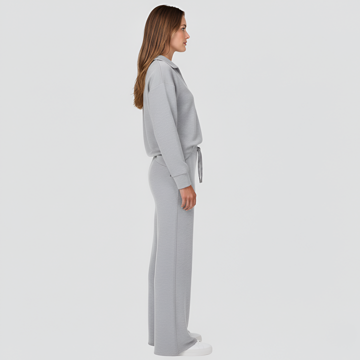 Valerios Fashion komplet damski dres z bawełny z polarem