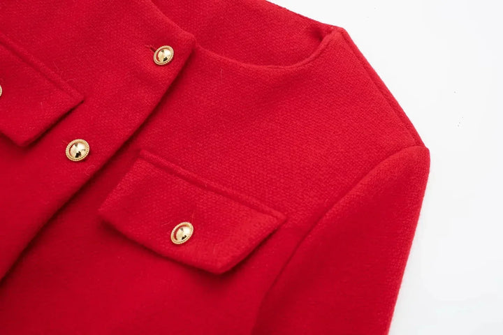 Klasyczna Krótka Kurtka Vintage – Elegancka i Ponadczasowa dla Kobiet