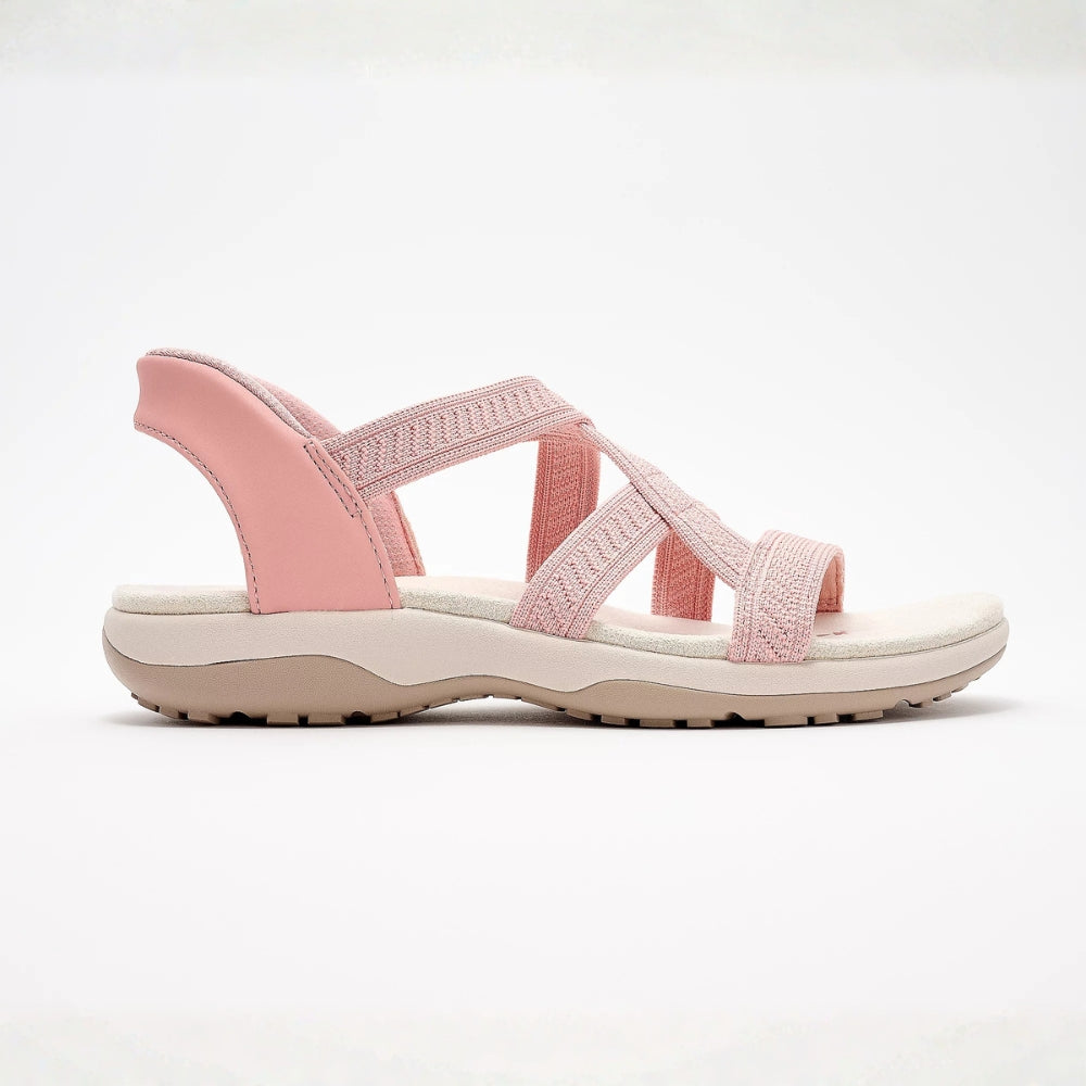 Rose | Reggae Knit Crossover Sandals – Slip On, Stay All Day