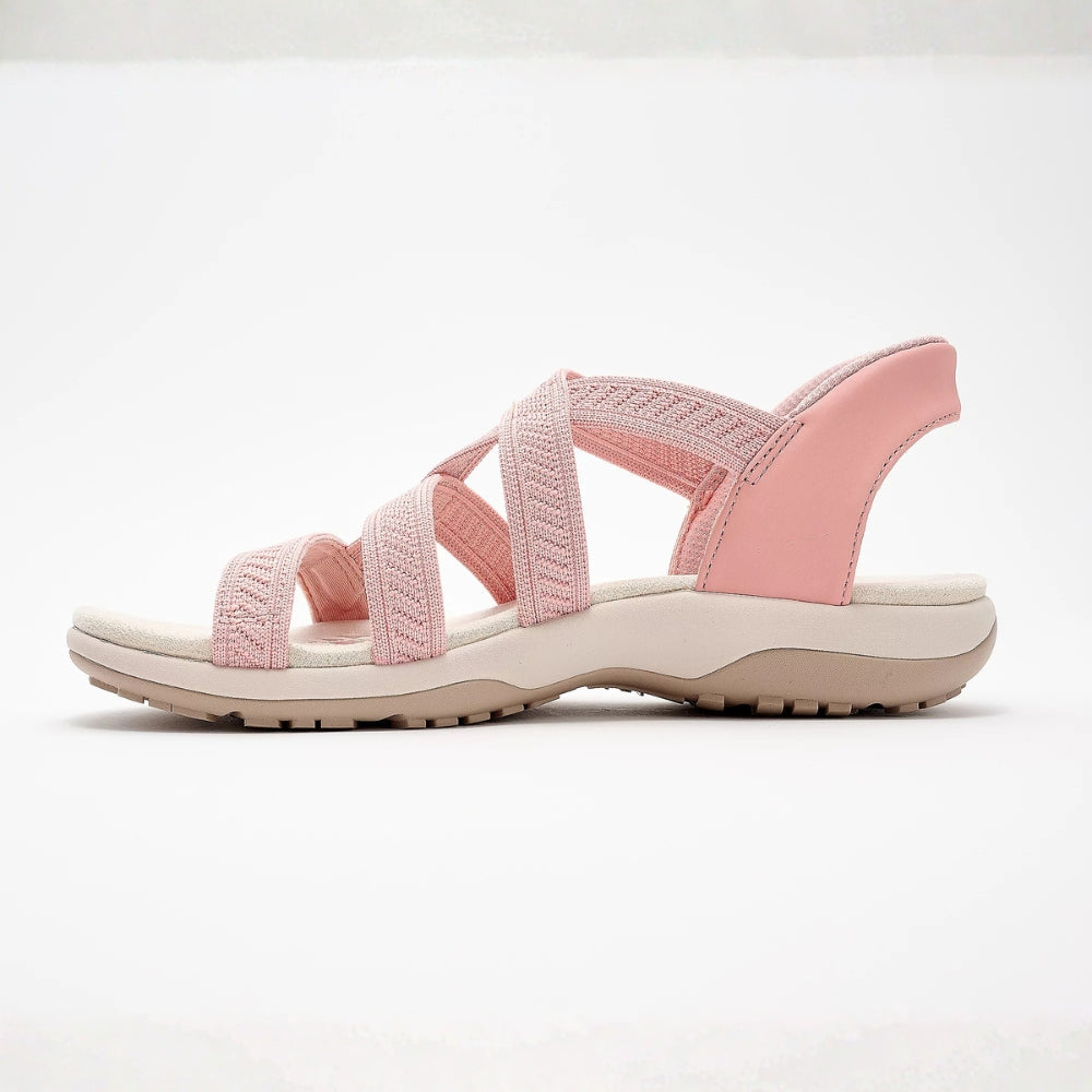 Rose | Reggae Knit Crossover Sandals – Slip On, Stay All Day