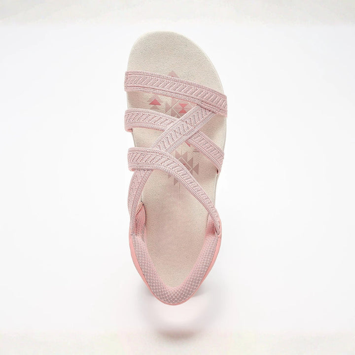 Rose | Reggae Knit Crossover Sandals – Slip On, Stay All Day