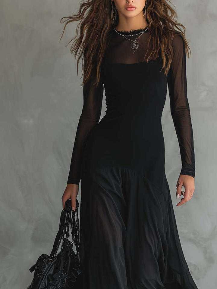 OLGA | Damska długa sukienka maxi, lekka i elegancka