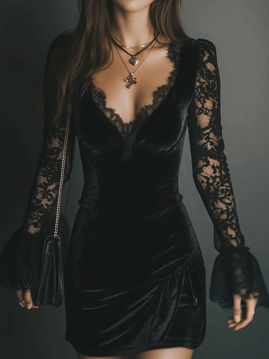 ALINA | Elegancka sukienka wieczorowa z koronką