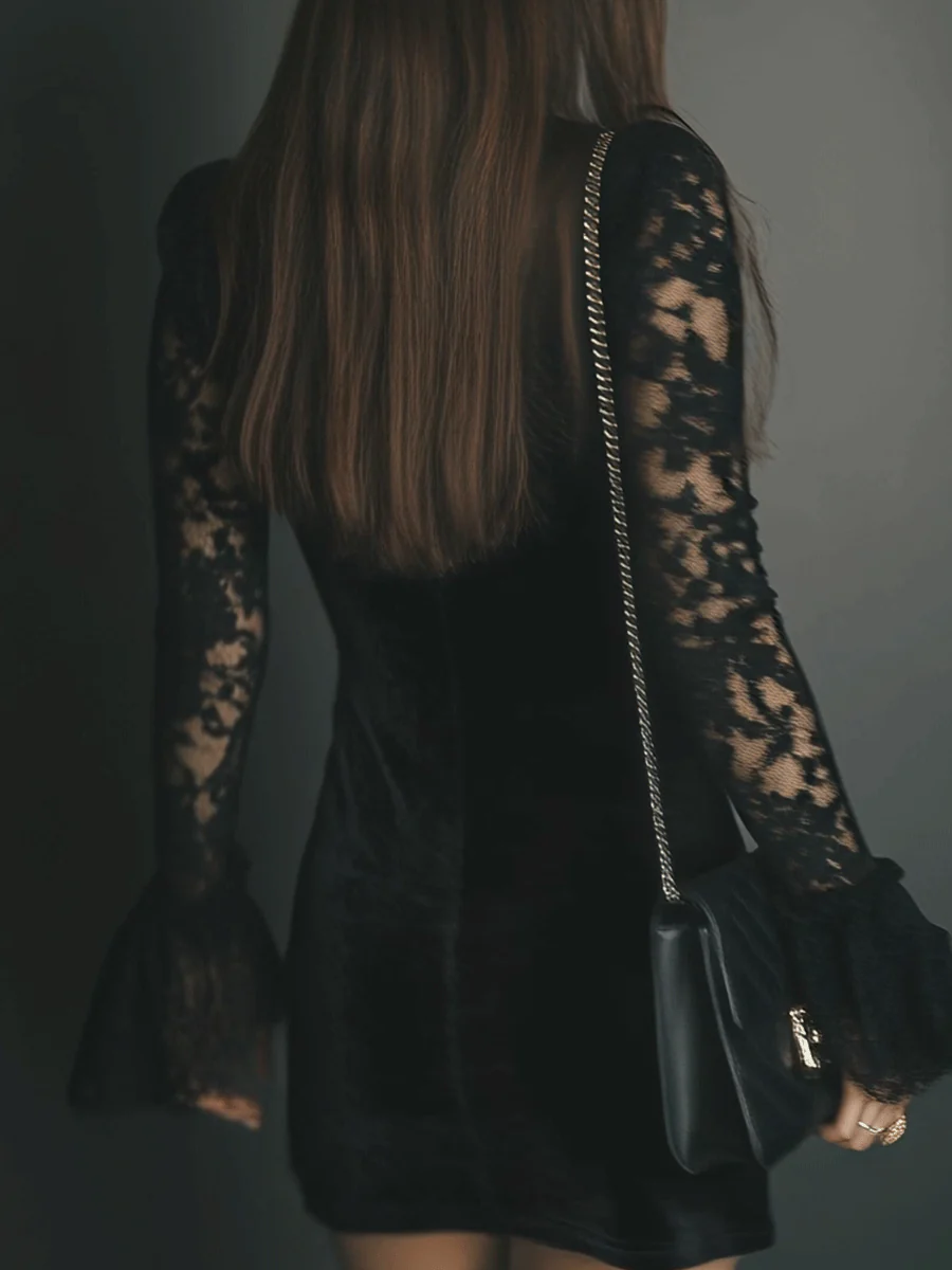 ALINA | Elegancka sukienka wieczorowa z koronką
